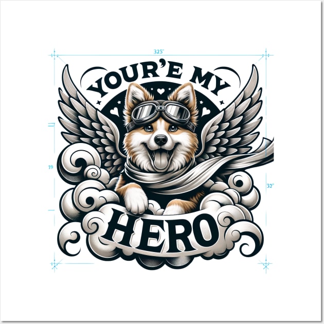 Hero Hound in Flight Wall Art by EternalEntity